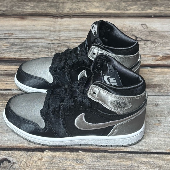 Jordan Other - Nike PS Air Jordan 1 Retro High OG Satin Shadow Black/Grey FD5304-010 13.5C